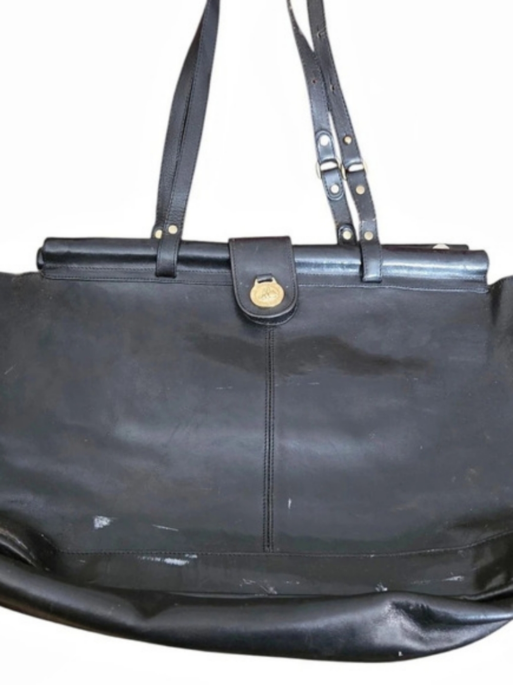 Brahmin Black Leather Tote Bag